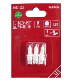 3 Ampoule Led De Rechange Pour Guirlandes Electriques 3V, 0,06W