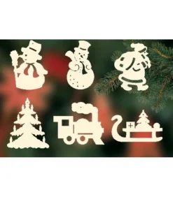 6 Figurines De Noël En Bois Pour Sapin - Set N° 2