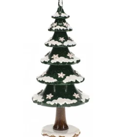 Arbre D'Hiver Avec Cristaux De Neige - Village De Noël Miniature