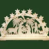 Arche Lumineuse Electrique Led En Bois, Crèche De Noël