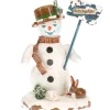 Bonhomme De Neige "Risque De Glisser" - Village De Noël Miniature