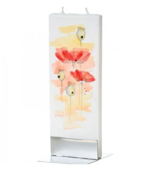 Bougie Décorative Coquelicots