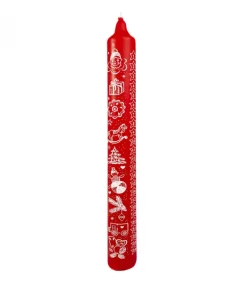Bougie De L'Avent Graduee Rouge, 24 Jours