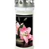 Bougie Funeraire Fleur De Lys, 21,5 Cm