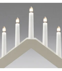 Chandelier Scandinave En Bois, Laque Beige Mat