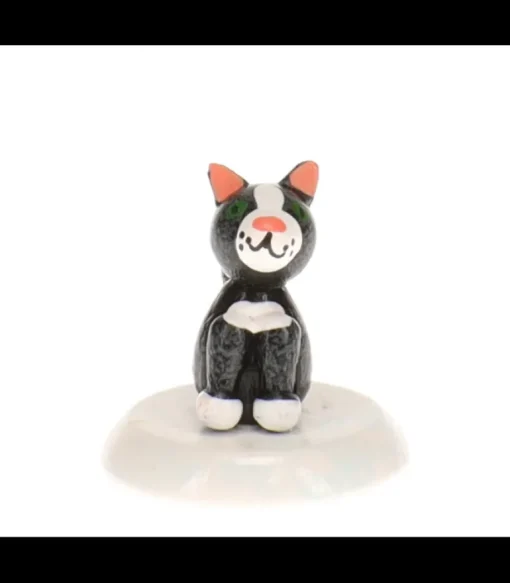 Chat Noir , Village De Noël Miniature