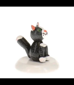 Chat Noir , Village De Noël Miniature