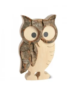 Chouette Hulotte En Bois, 11 Cm