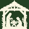 Crèche De Noël A Suspendre, Etable