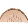 Crèche De Noël En Relief, Taillee Dans Un Rondin De Bois, 12 Cm