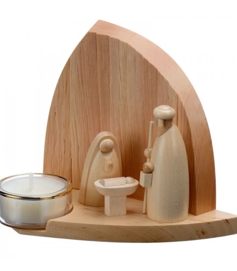 Crèche De Noël Moderne Avec Bougeoir