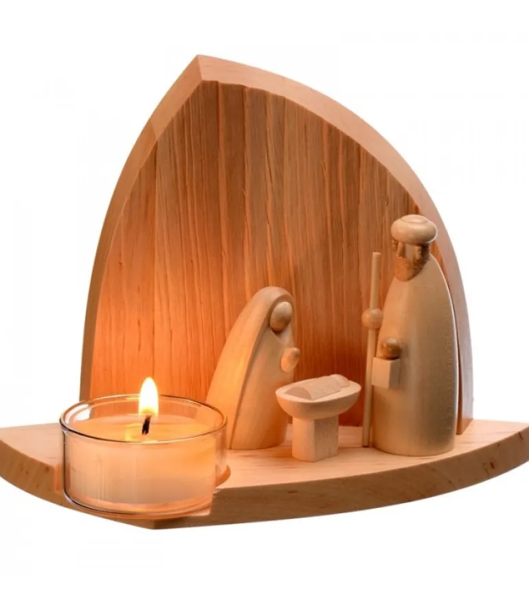 Crèche De Noël Moderne Avec Bougeoir