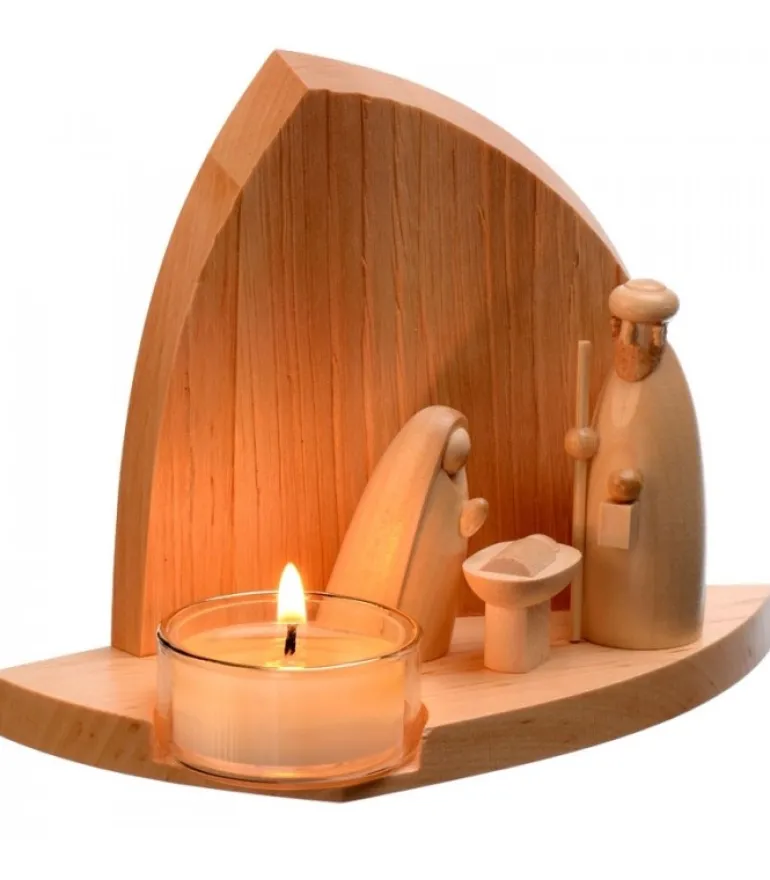 Crèche De Noël Moderne Avec Bougeoir