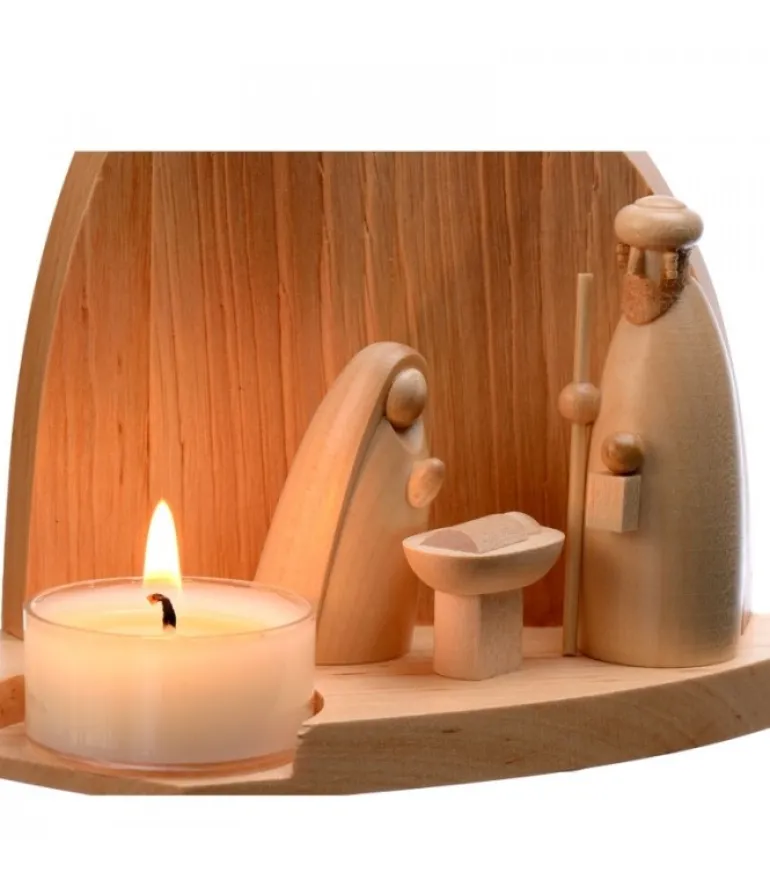 Crèche De Noël Moderne Avec Bougeoir