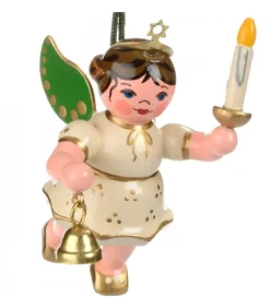 Déco Sapin De Noël, Ange Avec Une Bougie