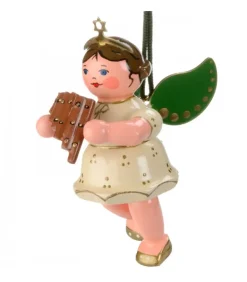 Déco Sapin De Noël, Ange Et Flute De Pan
