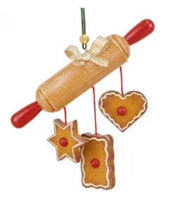 Déco Sapin De Noël D'Autrefois. Rouleau A Patisserie Et Gateaux