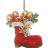 Déco Sapin Vintage, Botte De Père Noël Et Patisseries