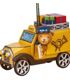 Déco Sapin Vintage, Ourson Et Voiture De La Poste