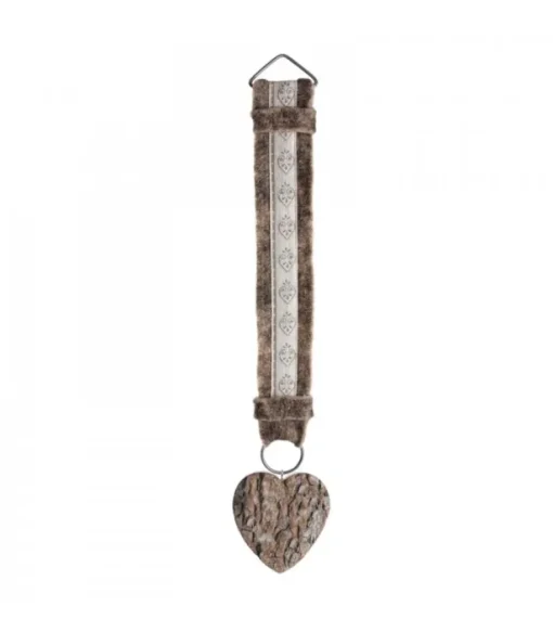Décoration Murale Montagne 46 Cm Avec Coeur Motif Blanc