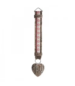 Décoration Murale Montagne 46 Cm Avec Coeur Motif Rouge