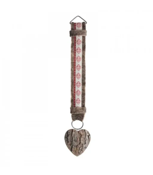 Décoration Murale Montagne 46 Cm Avec Coeur Motif Rouge