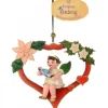 Décoration Sapin De Noël, Ange Dans Un Coeur Rouge