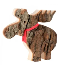 Elan En Bois Avec Noeud Rouge 14 Cm