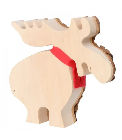 Elan En Bois Avec Noeud Rouge 14 Cm