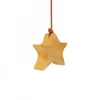 Etoile En Bois D'Aulne A Suspendre, Asymetrique 6 Cm
