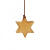 Etoile En Bois D'Aulne A Suspendre 5,5 Cm