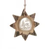 Etoile En Bois, Motif Cisele Elan, 10 Cm