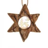 Etoile En Bois, Motif Cisele Elan, 7 Cm