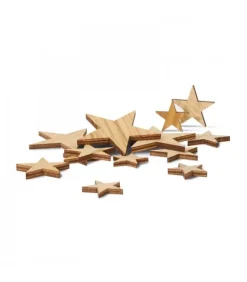 Etoiles Décoratives En Bois Pour Table De Noël