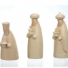 Figurines Bois Pour Crèche De Noël, Les Trois Rois Mages, 12 Cm