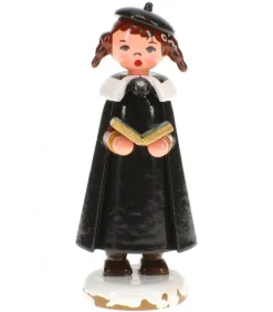 Fillette Chanteuse Avec Livre De Chants- Village De Noël Miniature