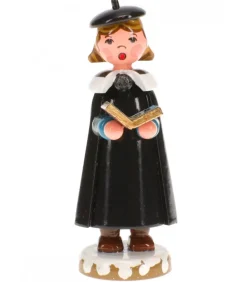 Fillette Chanteuse Avec Livre De Chorale De Noël - Village De Noël Miniature