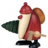 Grand Père Noël Et Sapin, 19 Cm