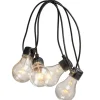 Guirlande Lumineuse De Terrasse 10 M Extensible, 10 Ampoules Ambrees