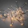 Guirlande Lumineuse Led Effet Gouttes, 50 Diodes Ambrees, Fil Noir