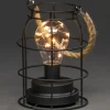 Lanterne Lumineuse A Led En Metal, Ronde, 18 Cm