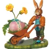 Lapin De Paques En Bois Et Poussins