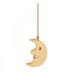 Lune En Bois De Chene A Suspendre 8,5 Cm