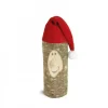 Lutin Père Noël En Bois Avec Bonnet Rouge, 10 Cm