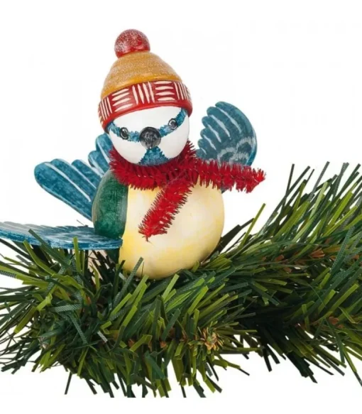 Oiseau Décoratif A Clipser Sur Branche, Mesange