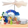 Petit Carrousel En Bois Anges Musiciens