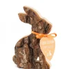 Petit Lapin En Bois Assis, 10 Cm