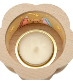 Petit Photophore En Bois Crèche De Noël