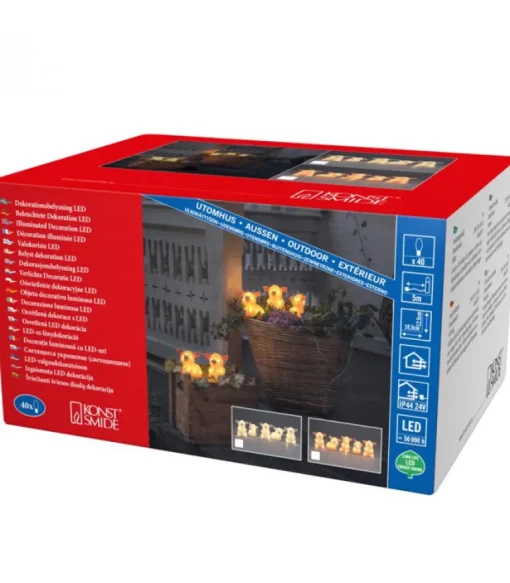 Petits Cochons Lumineux En Acrylique Led 12,5 Cm, Lot De 5