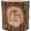 Photophore En Bois Cisele, Elan Dans La Foret